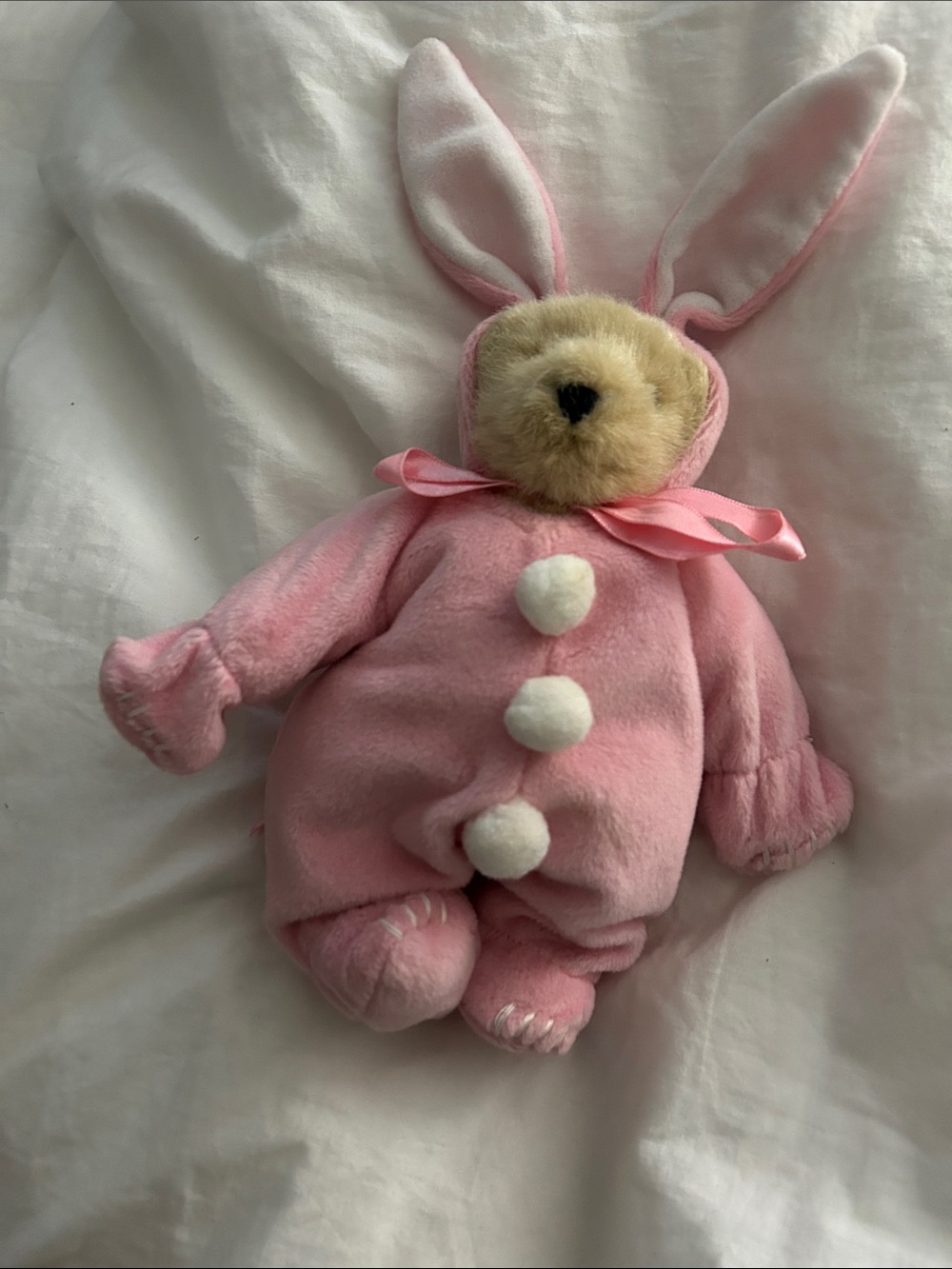 Boyd bear …Plush Bunny Bear in Pink Onesie - Soft Kids Toy. Muffy Vanderbilt